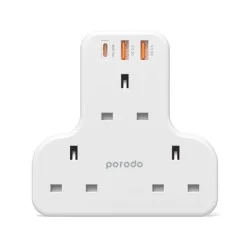 Porodo Multi-Port Wall Socket - White